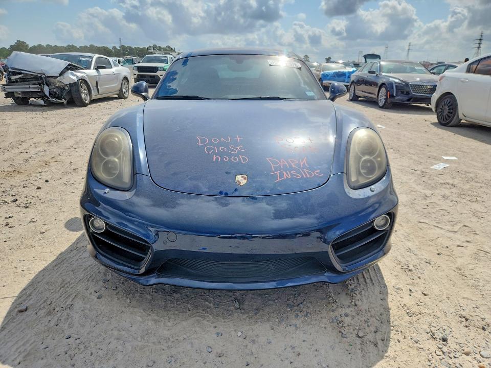 2015 Porsche Cayman VIN WP0AB2A82FK183641 COPART salvage auction — PARTIAL REPAIR, Tx - Salvage Vehicle Title, sold $15,300 on 2026-09-15 (photo 5)
