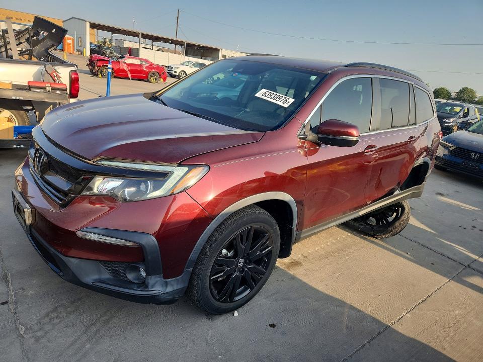 2022 Honda Pilot VIN 5FNYF5H28NB001247 — COPART salvage auction photo