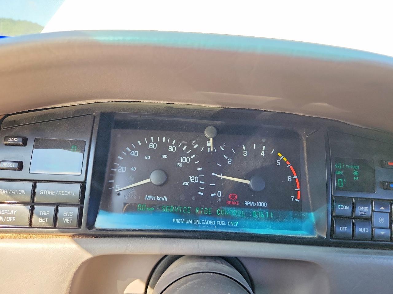 1992 Cadillac Eldorado VIN 1G6EL13B0NU624500 COPART salvage auction — Front End, TX - SALVAGE VEHICLE TITLE, sold $425 on 2026-09-03 (photo 9)