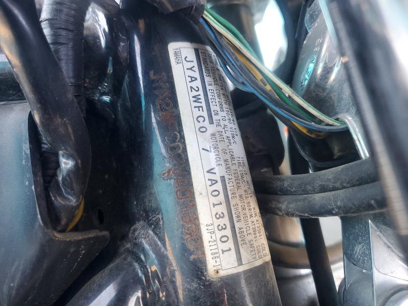 1997 Yamaha VMX12 VIN JYA2WFC07VA013301 COPART salvage auction — MINOR DENT/SCRATCHES, CA - DIS/DLR/EXP APP FOR DUP CLEAN, sold $500 on 2026-09-22 (photo 8)