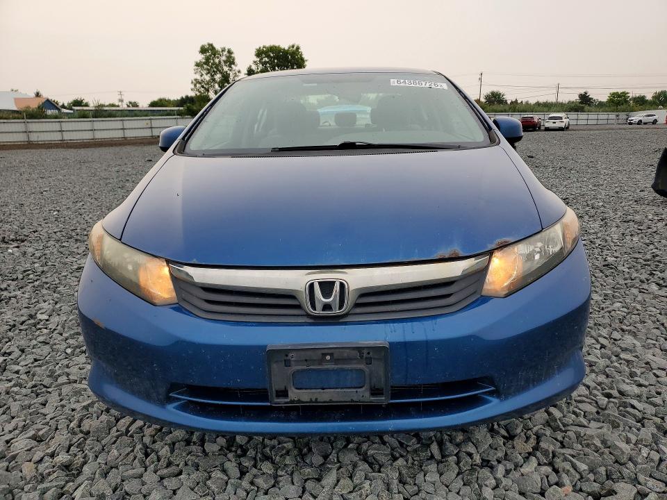 2012 Honda Civic VIN 19XFB2F58CE062924 COPART salvage auction — SIDE, Oh - Cert Of Title-Salvage, sold $575 on 2026-09-08 (photo 5)