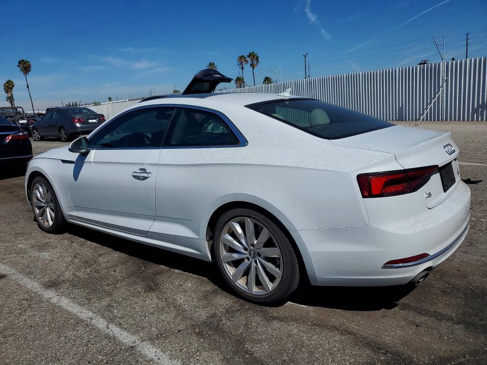 2018 Audi A5 VIN WAUNNAF55JA094918 COPART salvage auction — SIDE, CA - SALVAGE CERTIFICATE, sold $9,100 on 2026-08-21 (photo 2)