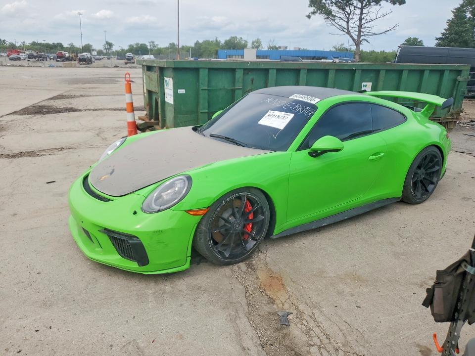 2018 Porsche 911 VIN WP0AC2A95JS175760 — COPART salvage auction photo