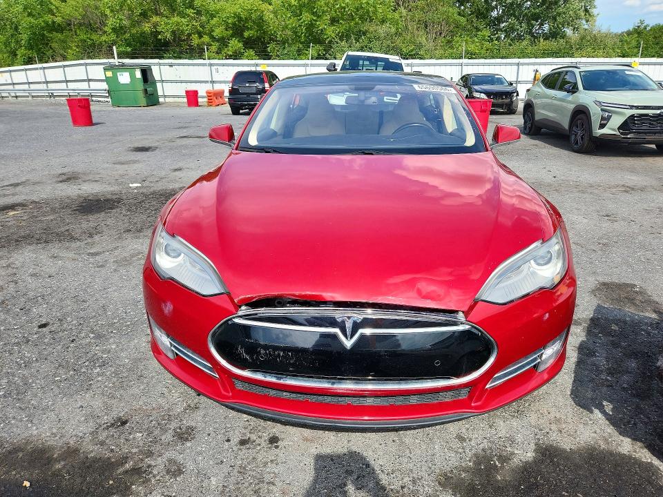 2014 Tesla Model s VIN 5YJSA1S10EFP43459 COPART salvage auction — FRONT END, IN - CERTIFICATE OF TITLE, sold $3,000 on 2026-09-22 (photo 5)