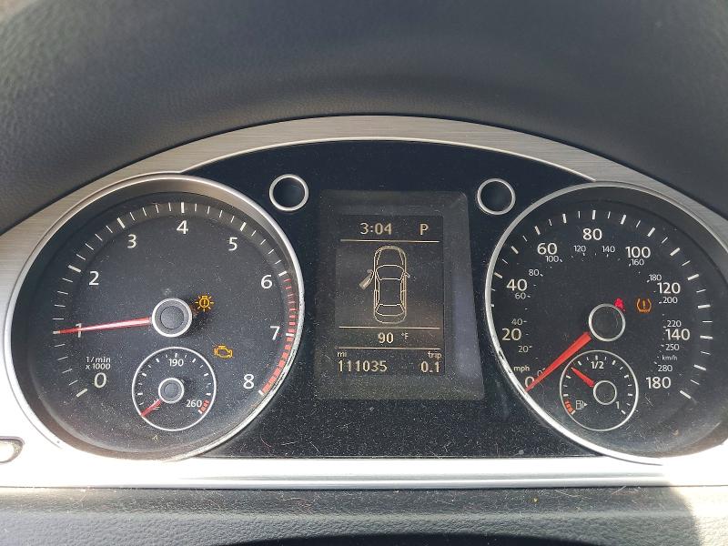 2014 Volkswagen Passat cc VIN WVWBP7AN7EE531942 COPART salvage auction — MINOR DENT/SCRATCHES, Ca - Dis/Dlr/Exp App For Dup Clean, sold $700 on 2026-08-17 (photo 9)
