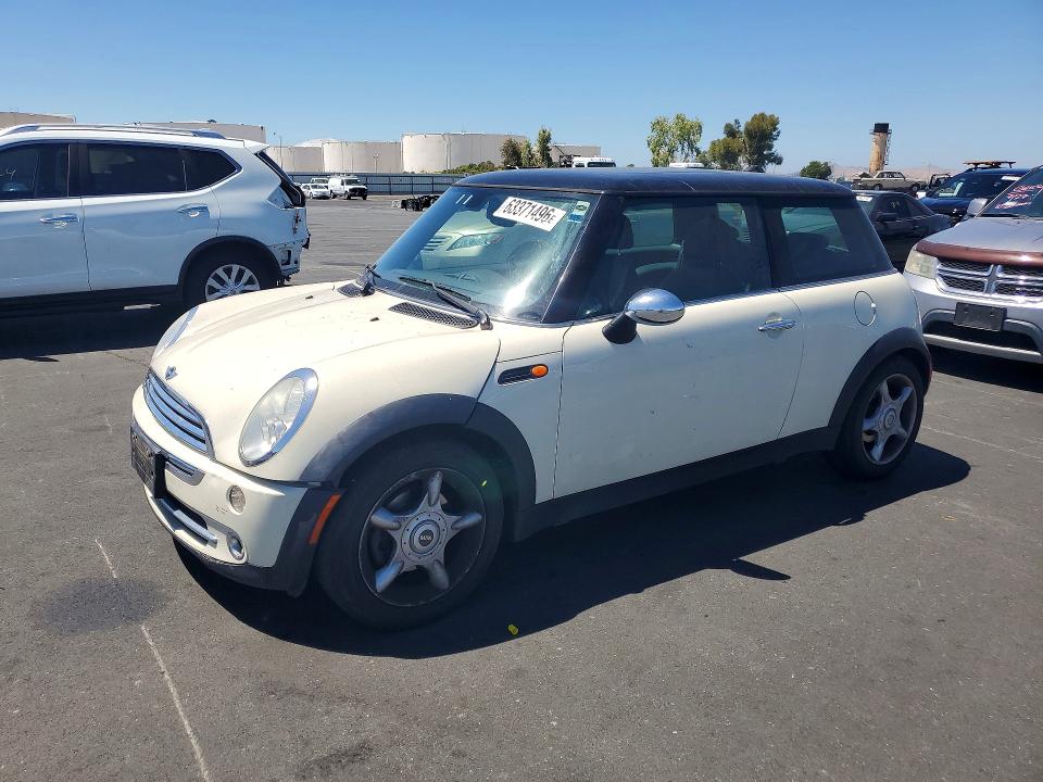 2005 Mini Cooper VIN WMWRC334X5TJ68679 COPART salvage auction — FRONT END, Ca - Salvage Certificate, sold $400 on 2026-08-10 (photo 1)