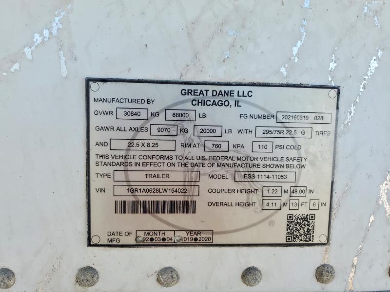 2020 Great Trailer VIN 1GR1A0628LW154022 COPART salvage auction — Burn Engine, NE - CERT OF TITLE-SALVAGE, sold $5,800 on 2026-09-08 (photo 7)
