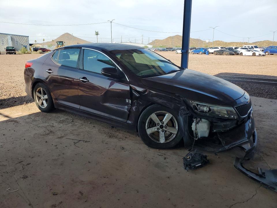 2015 Kia Optima VIN 5XXGM4A78FG457653 COPART salvage auction — SIDE, Salvage Title, sold $799 on 2026-09-05 (photo 4)