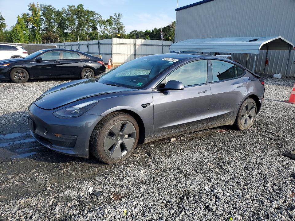 2023 Tesla Model 3 VIN 5YJ3E1EB0PF416690 COPART salvage auction — REAR END, Sc - Cert Of Title-Salvage, sold $10,100 on 2026-09-09 (photo 1)