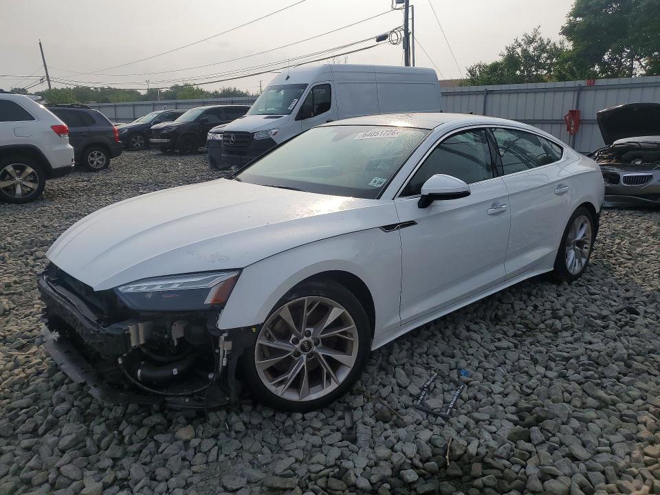 2023 Audi A5 VIN WAUABCF54PA064398 COPART salvage auction — FRONT END, Salvage Title, sold $8,300 on 2026-08-26 (photo 1)
