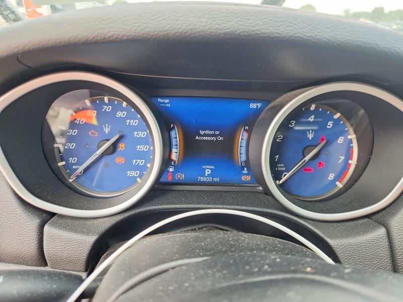 2020 Maserati Ghibli VIN ZAM57XSA7L1344418 COPART salvage auction — FRONT END, Tx - Salvage Vehicle Title, sold $4,650 on 2026-08-17 (photo 9)