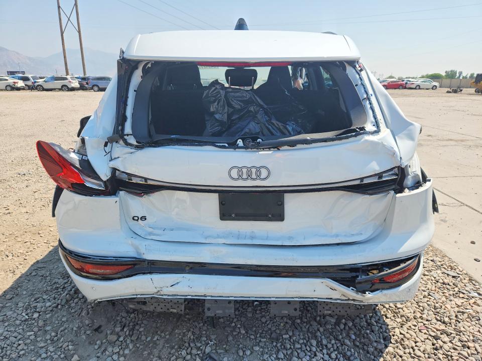 2025 Audi Q6 e-tron VIN WA124BGF5SA008685 COPART salvage auction — REAR END, Ut - Salvage Certificate, sold $13,500 on 2026-09-21 (photo 6)