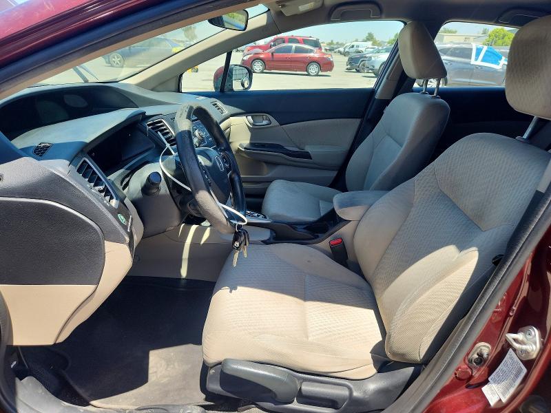 2015 Honda Civic VIN 19XFB2F5XFE704029 COPART salvage auction — REAR END, Ca - Salvage Certificate, sold $1,100 on 2026-08-21 (photo 7)