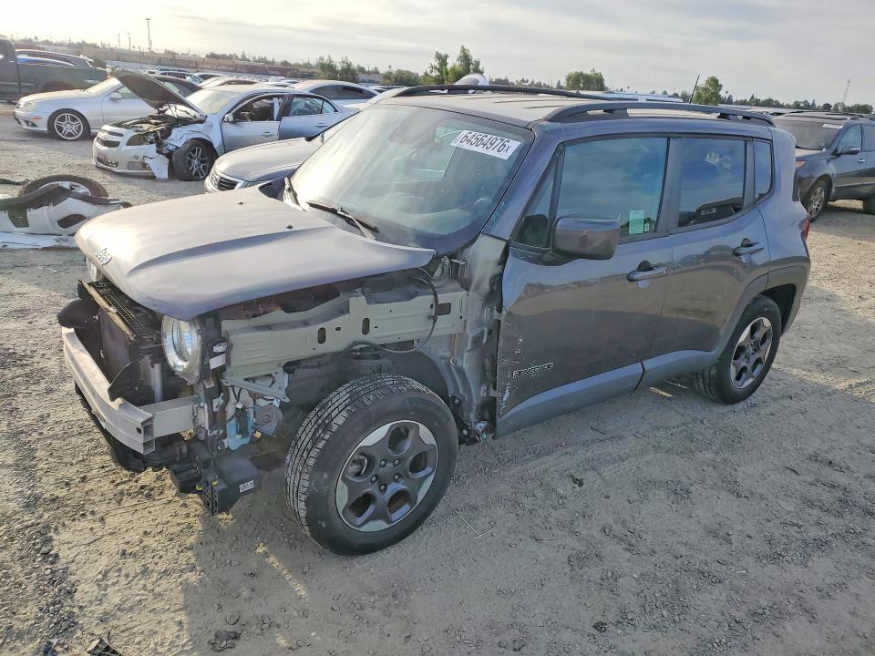 2018 Jeep Renegade VIN ZACCJABH7JPJ08014 COPART salvage auction — FRONT END, Ca - Salvage Certificate, sold $15 on 2026-08-18 (photo 1)