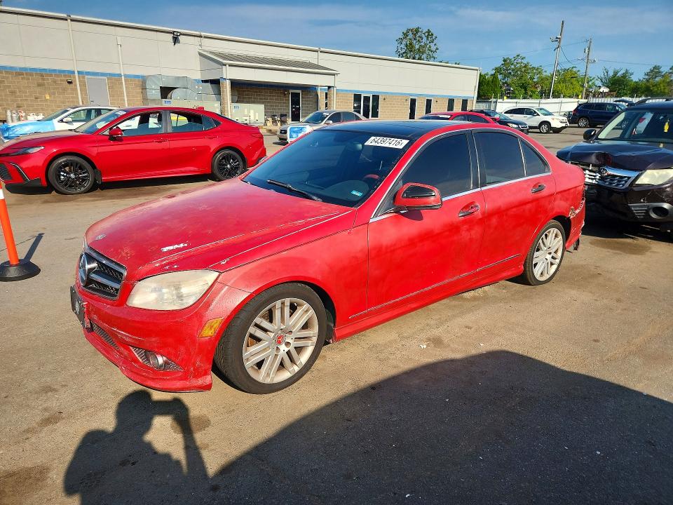 2008 Mercedes-benz C class VIN WDDGF81X58F156542 COPART salvage auction — REAR END, CT - CERT OF TITLE-SALVAGE, sold $525 on 2026-08-14 (photo 1)