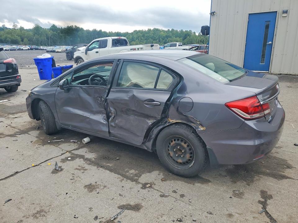 2014 Honda Civic VIN 2HGFB2F58EH543202 COPART salvage auction — SIDE, Pa - Certificate Of Salvage, sold $800 on 2026-09-09 (photo 2)