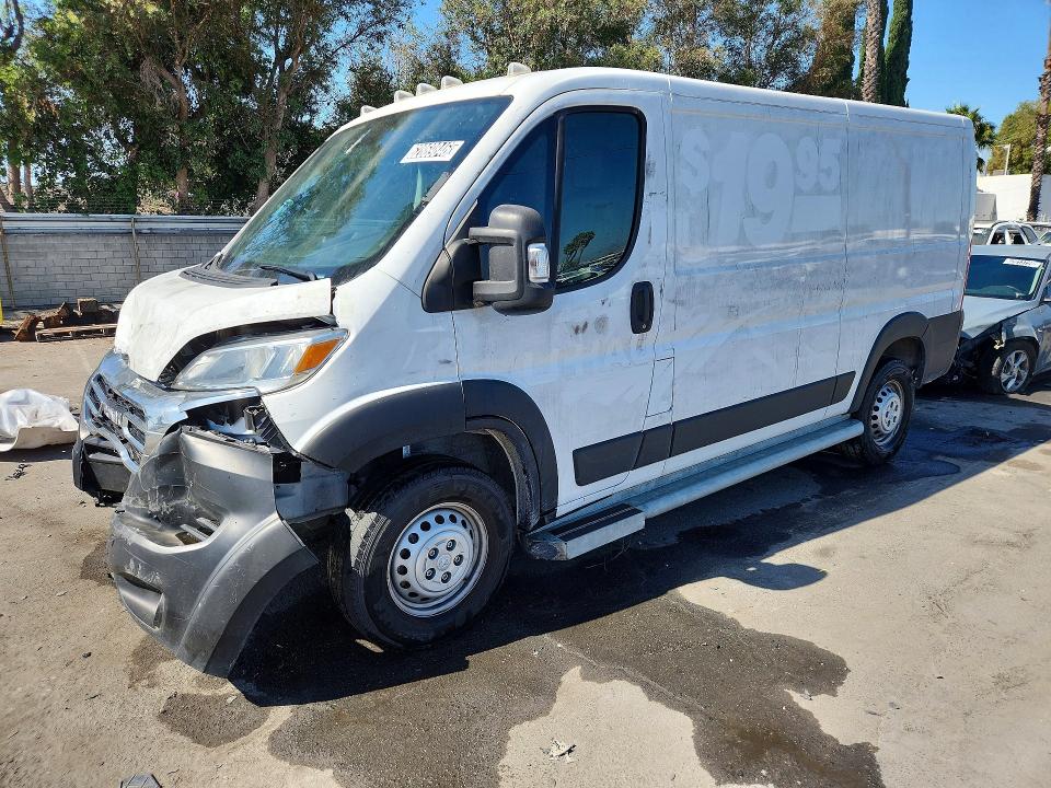 2025 Ram Promaster 2500 VIN 3C6LRVVG7SE543420 COPART salvage auction — FRONT END, AZ - CERTIFICATE OF TITLE (P), sold $9,600 on 2026-08-11 (photo 1)