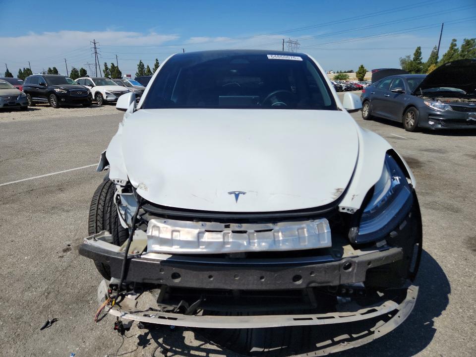 2021 Tesla Model y VIN 5YJYGDEE2MF072478 COPART salvage auction — FRONT END, Ca - Salvage Certificate, sold $7,100 on 2026-08-27 (photo 5)