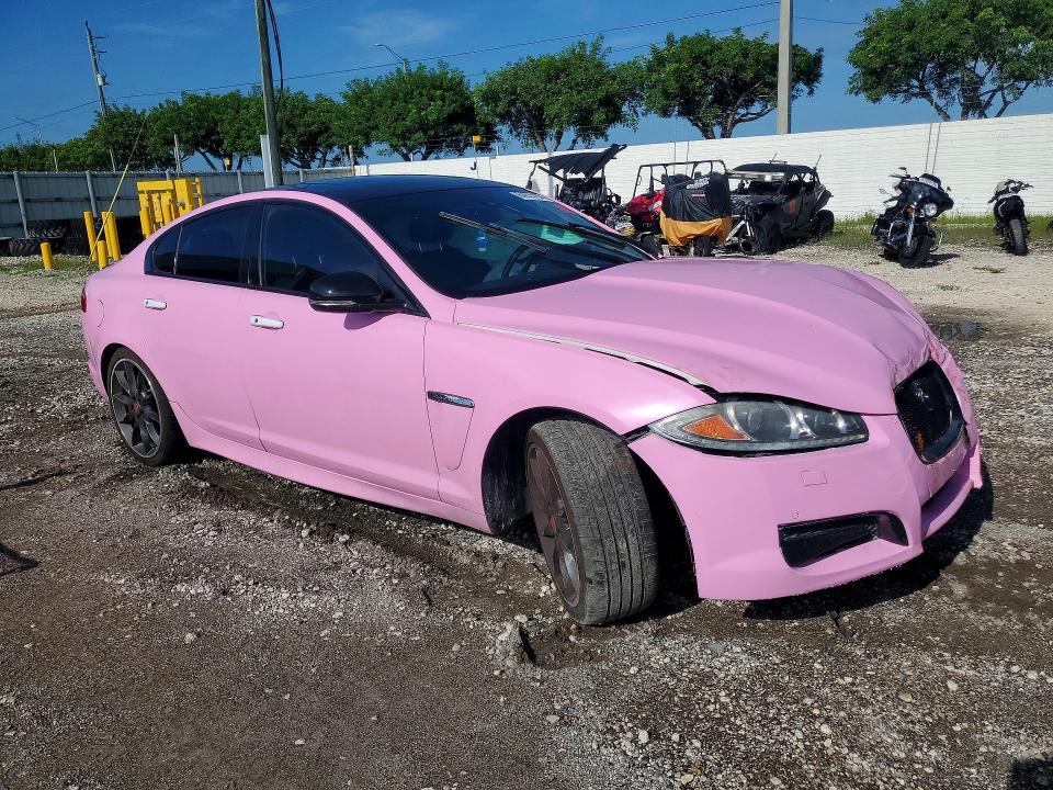 2015 Jaguar Xf VIN SAJWJ0FF2F8U64583 COPART salvage auction — FRONT END, Fl - Cert Of Ttl-Rebuilt&Slvg Rbld, sold $2,250 on 2026-09-09 (photo 4)