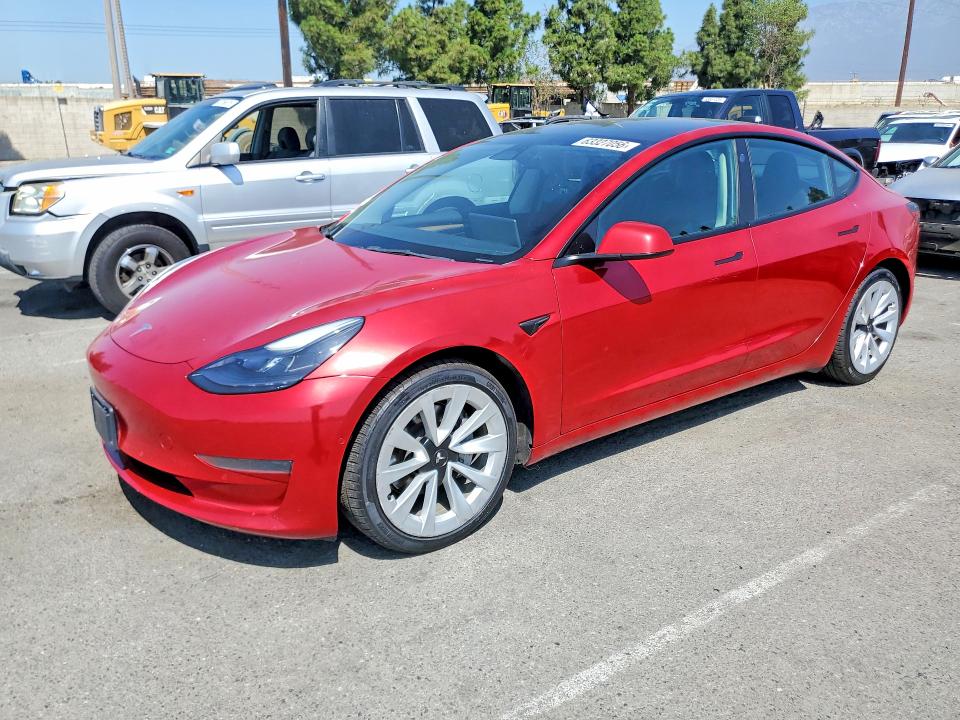 2022 Tesla Model 3 VIN 5YJ3E1EAXNF304189 — COPART salvage auction photo