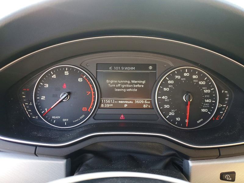 2017 Audi A4 VIN WAUGNAF40HN014234 COPART salvage auction — MECHANICAL, Fl - Certificate Of Title, sold $2,700 on 2026-08-27 (photo 9)
