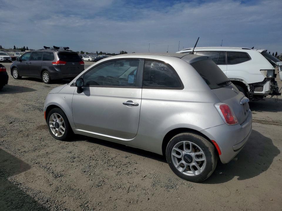 2012 Fiat 500 VIN 3C3CFFAR7CT123821 COPART salvage auction — NORMAL WEAR, CA - DIS/DLR/EXP ONLY CLEAN TITLE, sold $150 on 2026-08-18 (photo 2)