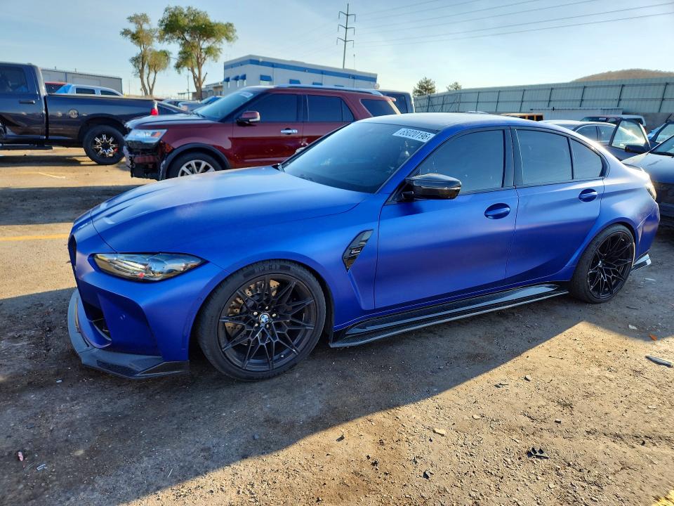 2021 BMW M3 VIN WBS33AY03MFL32847 COPART salvage auction — VANDALISM, Nm - Cert Of Title-Salvage, sold $58,000 on 2026-08-27 (photo 1)