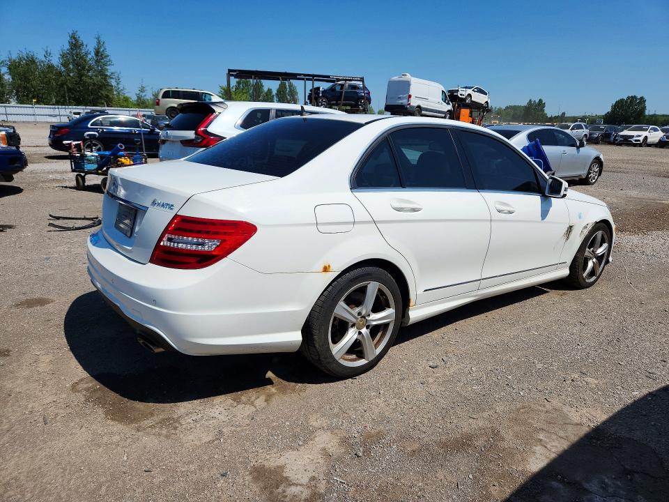 2013 Mercedes-benz C class VIN WDDGF8AB4DA788198 COPART salvage auction — SIDE, ON - PERMIT NO BRAND - UNFIT, sold $2,350 on 2026-08-18 (photo 3)