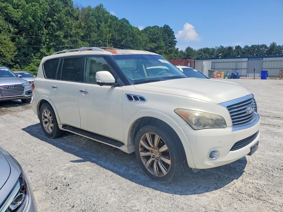2012 Infiniti QX56 VIN JN8AZ2NF6C9516287 COPART salvage auction — MINOR DENT/SCRATCHES, GA - CERTIFICATE OF TITLE, sold $1,100 on 2026-10-05 (photo 4)
