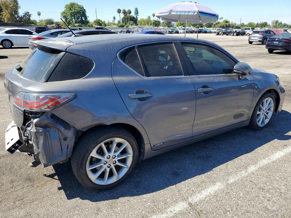 2012 Lexus Ct VIN JTHKD5BH2C2081295 COPART salvage auction — REAR END, Ca - Salvage Certificate, sold $1,750 on 2026-09-08 (photo 3)