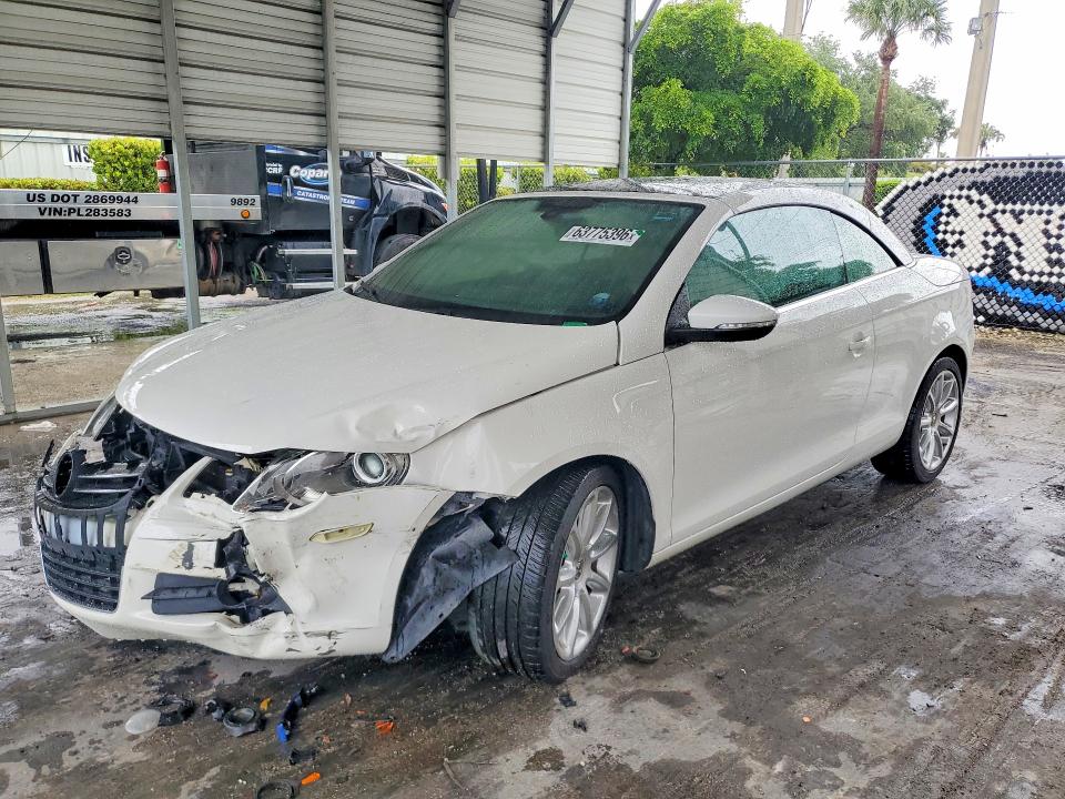 2010 Volkswagen Eos VIN WVWFA7AH7AV011795 COPART salvage auction — FRONT END, Fl - Cert Of Title Slvg Rebuildable, sold $1,200 on 2026-08-17 (photo 1)