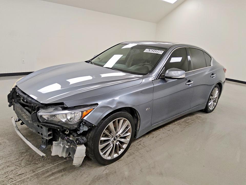 2018 Infiniti Q50 VIN JN1EV7AP2JM355924 COPART salvage auction — MECHANICAL, TX - CERTIFICATE OF TITLE, sold $325 on 2026-08-27 (photo 1)