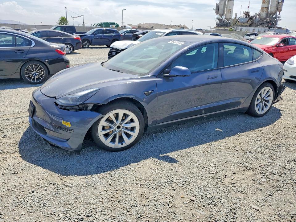 2021 Tesla Model 3 VIN 5YJ3E1EA7MF096609 — COPART salvage auction photo