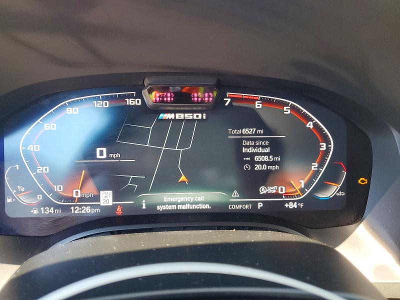 2025 BMW M8 VIN WBABC4C09SCU36234 COPART salvage auction — MINOR DENT/SCRATCHES, Salvage Title, sold $31,250 on 2026-08-14 (photo 9)