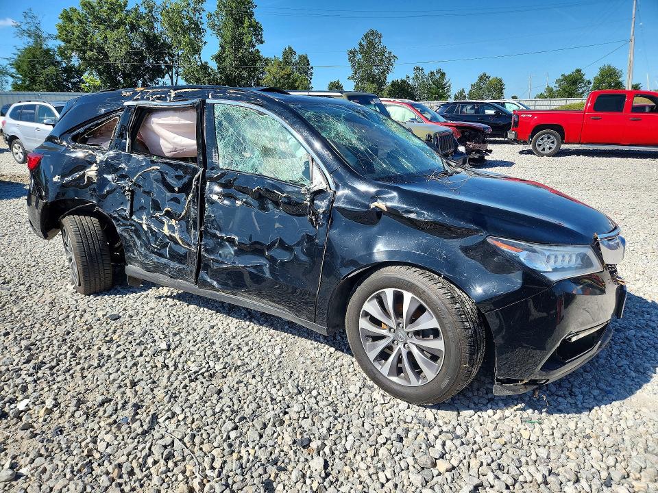 2016 Acura Mdx VIN 5FRYD4H43GB009193 COPART salvage auction — FRAME DAMAGE, Mi - Certificate Of Title, sold $375 on 2026-09-03 (photo 4)