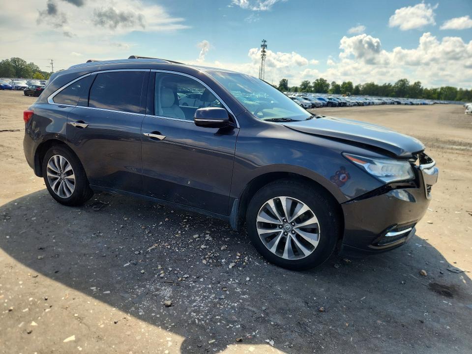 2015 Acura Mdx VIN 5FRYD4H48FB024867 COPART salvage auction — FRONT END, Va - Cert Of Title - Salvage, sold $3,300 on 2026-09-09 (photo 4)