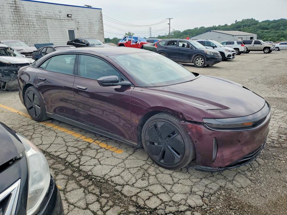 2025 Lucid Air VIN 50EA1TEA7SA002518 COPART salvage auction — FRONT END, Nd - Salvage Previously Branded, sold $28,750 on 2026-08-19 (photo 4)