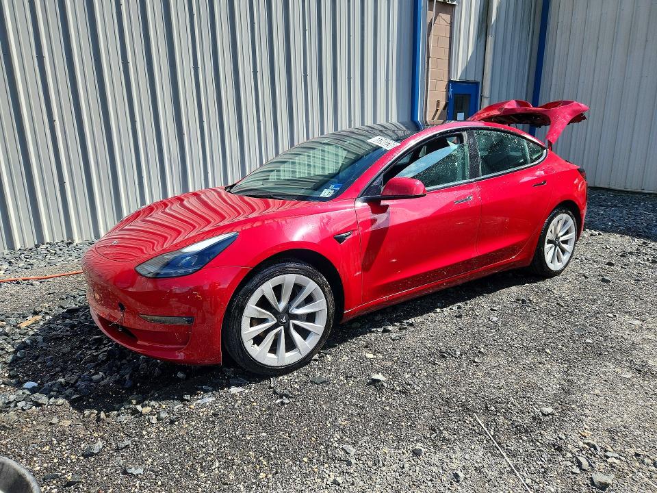 2022 Tesla Model 3 VIN 5YJ3E1EA0NF286057 — COPART salvage auction photo