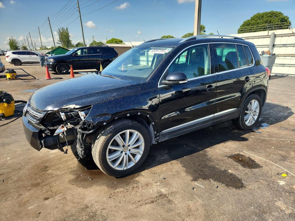 2013 Volkswagen Tiguan VIN WVGAV3AX8DW600900 COPART salvage auction — FRONT END, FL - CERTIFICATE OF TITLE, sold $1,050 on 2026-08-17 (photo 1)