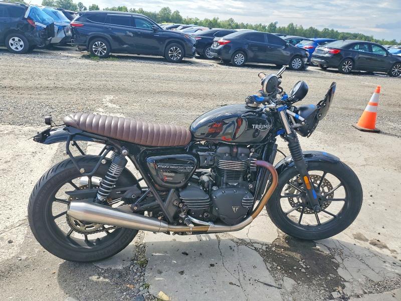 2023 Triumph motorcycle Speed twin VIN SMTD31G73PTBG6359 COPART salvage auction — FRONT END, ID - SALVAGE CERTIFICATE OF TITLE, sold $2,600 on 2026-10-01 (photo 1)