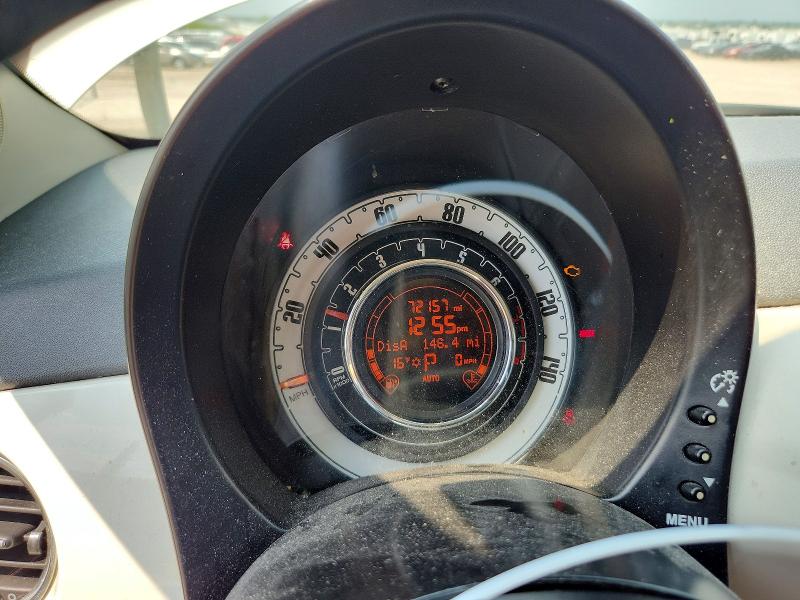 2013 Fiat 500 VIN 3C3CFFAR8DT748066 COPART salvage auction — MINOR DENT/SCRATCHES, Ne - Certificate Of Title, sold $625 on 2026-08-11 (photo 9)