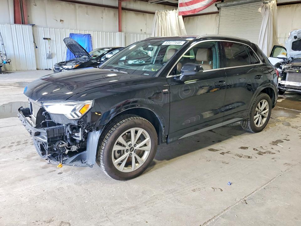 2022 Audi Q3 VIN WA1EECF35N1113061 COPART salvage auction — FRONT END, Ny - Mv-907A Salvage Certificate, sold $7,600 on 2026-08-17 (photo 1)