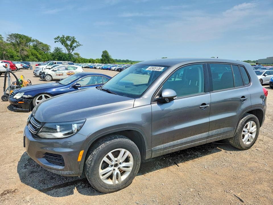 2012 Volkswagen Tiguan VIN WVGAV7AX1CW004999 COPART salvage auction — NORMAL WEAR, IA - CERTIFICATE OF TITLE, sold $1,500 on 2026-08-14 (photo 1)