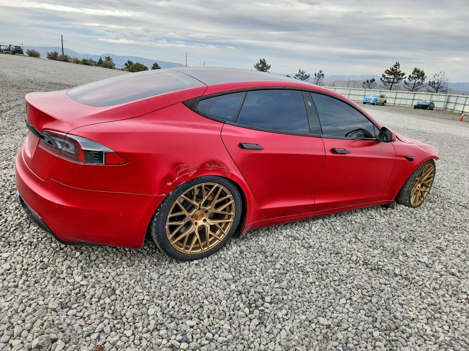 2021 Tesla Model s VIN 5YJSA1E52MF443791 COPART salvage auction — FRONT END, Nv - Salvage Title, sold $14,600 on 2026-10-08 (photo 3)