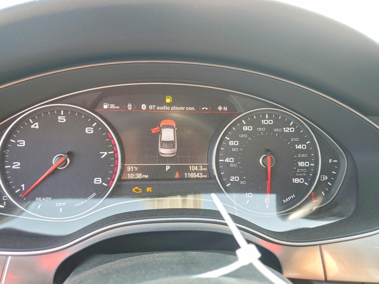 2017 Audi A6 VIN WAUH2AFC9HN016360 COPART salvage auction — Mechanical, NC - DEALER ONLY CLEAN TITLE (P), sold $2,600 on 2026-09-15 (photo 9)