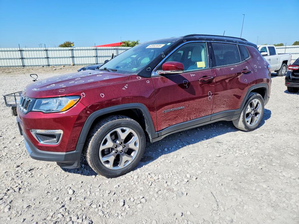 2020 Jeep Compass VIN 3C4NJDCB5LT221690 — COPART salvage auction photo