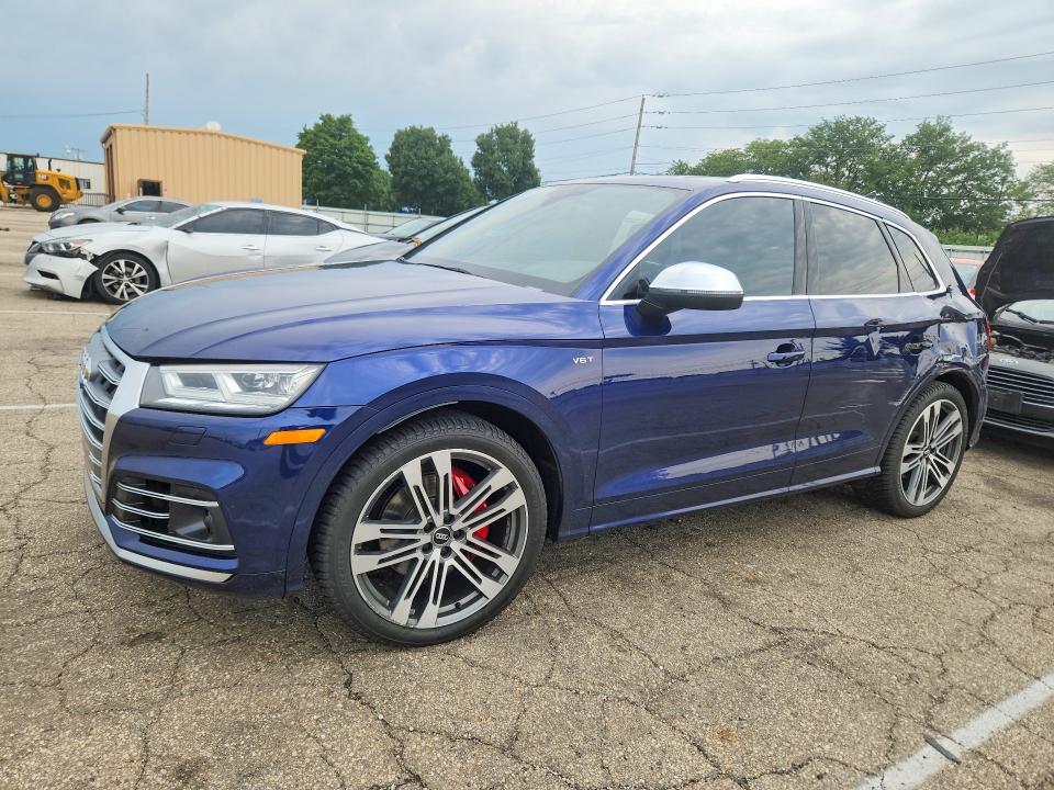 2018 Audi Sq5 VIN WA1C4AFY8J2161538 COPART salvage auction — SIDE, Oh - Cert Of Title-Salvage, sold $9,300 on 2026-08-19 (photo 1)