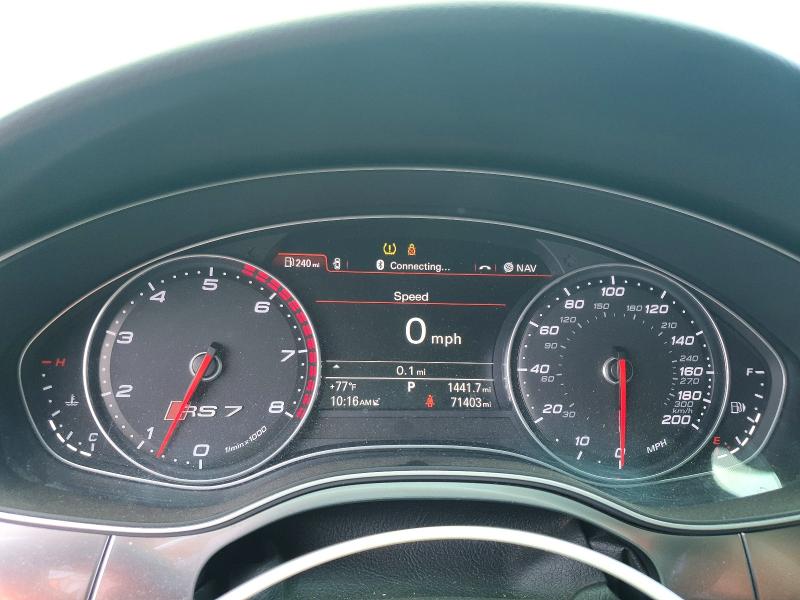 2014 Audi S7 VIN WUAW2BFC1EN901229 COPART salvage auction — FRONT END, Co - Salvage Title, sold $15,600 on 2026-08-24 (photo 9)