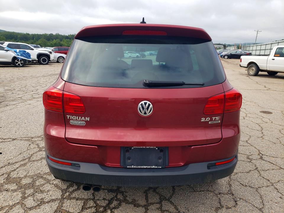 2014 Volkswagen Tiguan VIN WVGBV3AX6EW066074 COPART salvage auction — FRONT END, Va - Cert Of Title - Salvage, sold $1,200 on 2026-08-14 (photo 6)