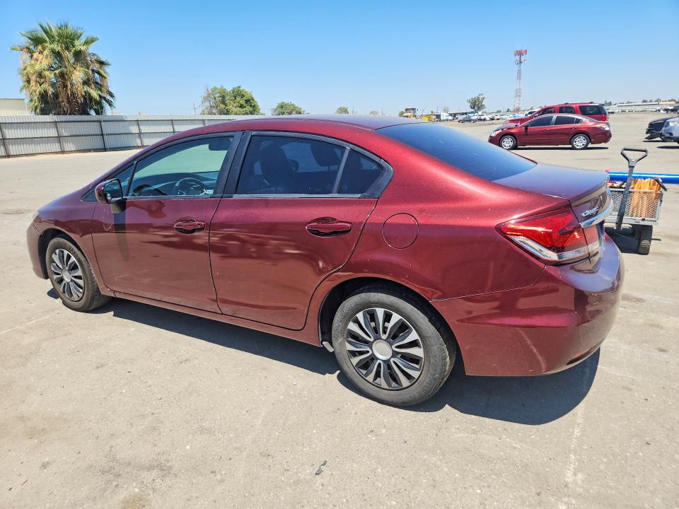 2015 Honda Civic VIN 19XFB2F5XFE704029 COPART salvage auction — REAR END, Ca - Salvage Certificate, sold $1,100 on 2026-08-21 (photo 2)